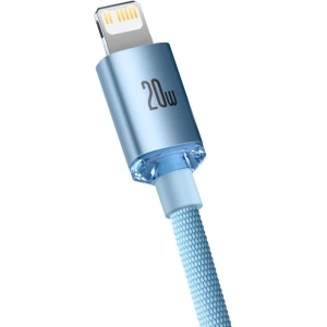 Kabel Baseus Crystal Shine Serie USB-C/Lightning Power Delivery 20W 1,2m blau