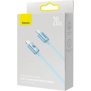 Kabel Baseus Crystal Shine Serie USB-C/Lightning Power Delivery 20W 1,2m blau