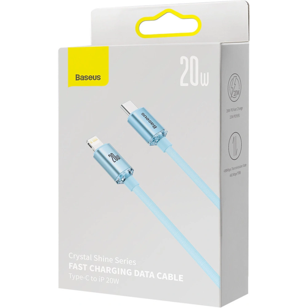 Hurtownia GSM - Kabel Baseus Crystal Shine Series USB-C/Lightning Power Delivery 20W 1,2m niebieski - BSU3637 - {ean13} - Hurt