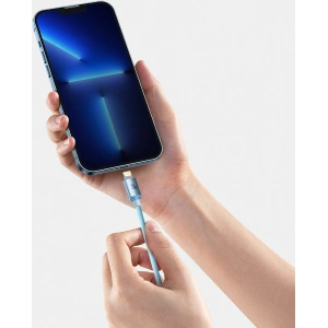 Kabel Baseus Crystal Shine Serie USB-C/Lightning Power Delivery 20W 1,2m blau