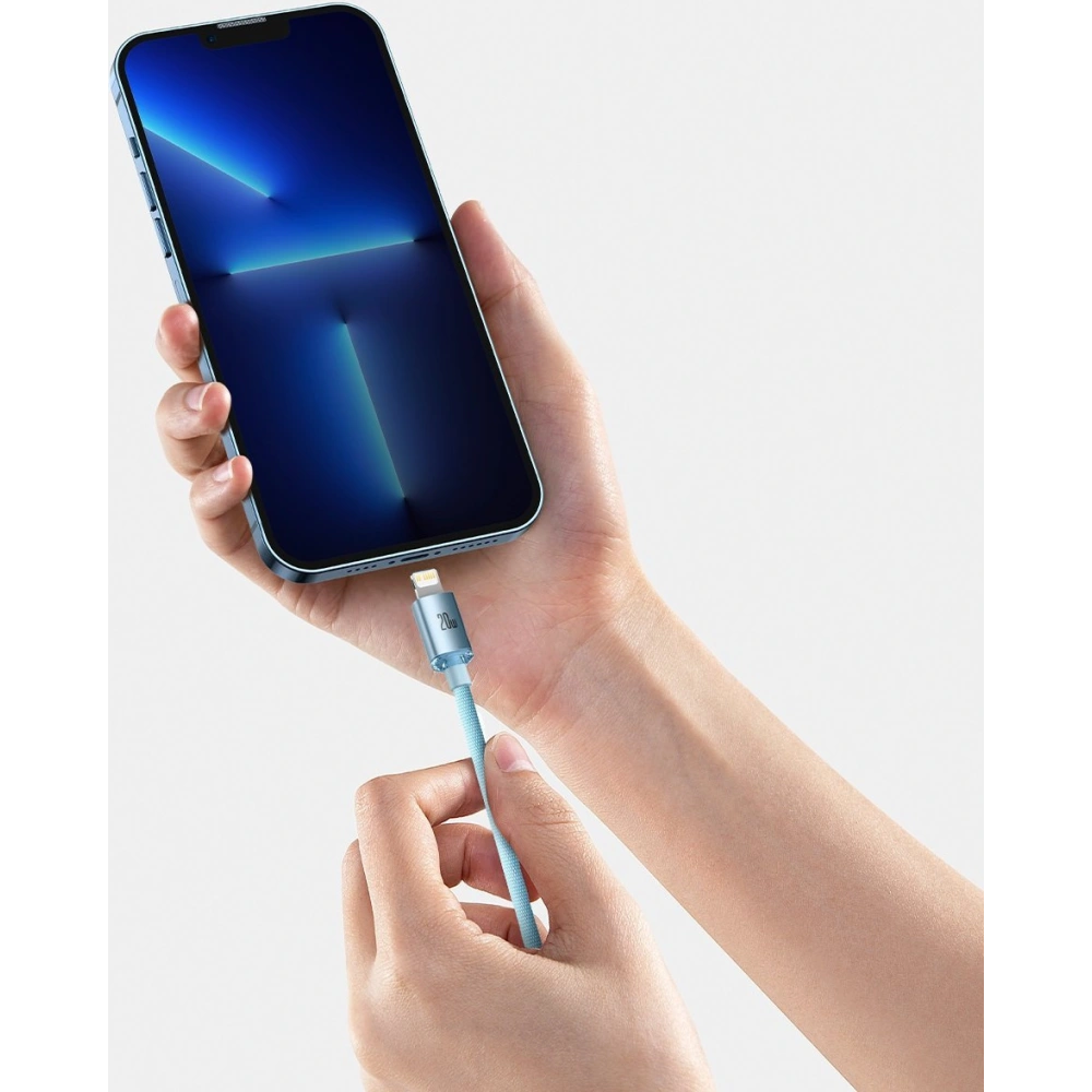 Hurtownia GSM - Kabel Baseus Crystal Shine Series USB-C/Lightning Power Delivery 20W 1,2m niebieski - BSU3637 - {ean13} - Hurt