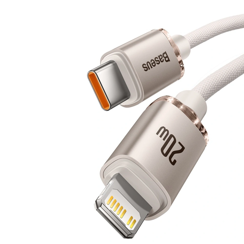 Hurtownia GSM - Kabel Baseus Crystal Shine Series USB-C/Lightning Power Delivery 20W 1,2m růžový - BSU3638 - {ean13} - Hurt