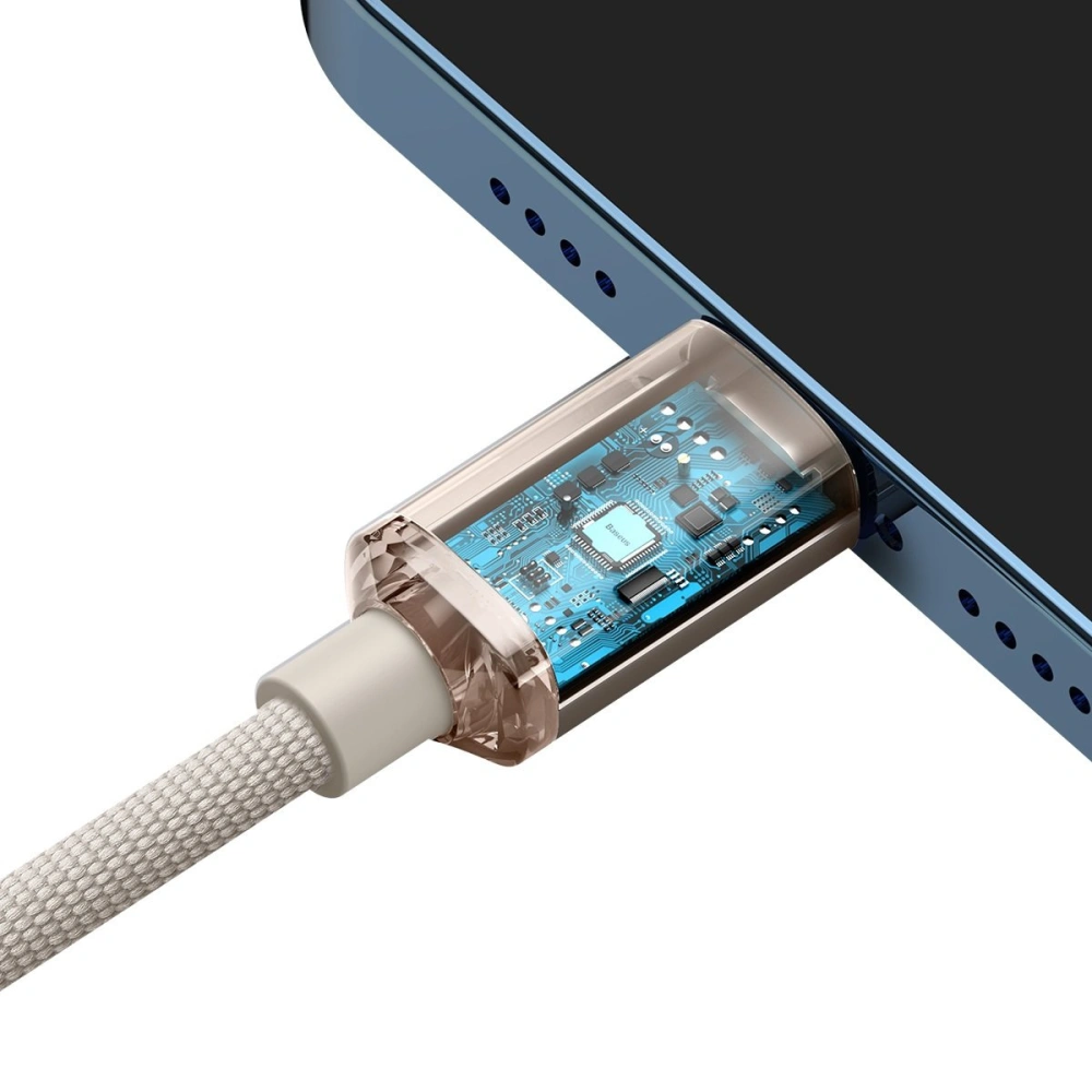 Hurtownia GSM - Kábel Baseus Crystal Shine Series USB-C/Lightning Power Delivery 20W 1,2m rózsaszín - BSU3638 - {ean13} - Hurt