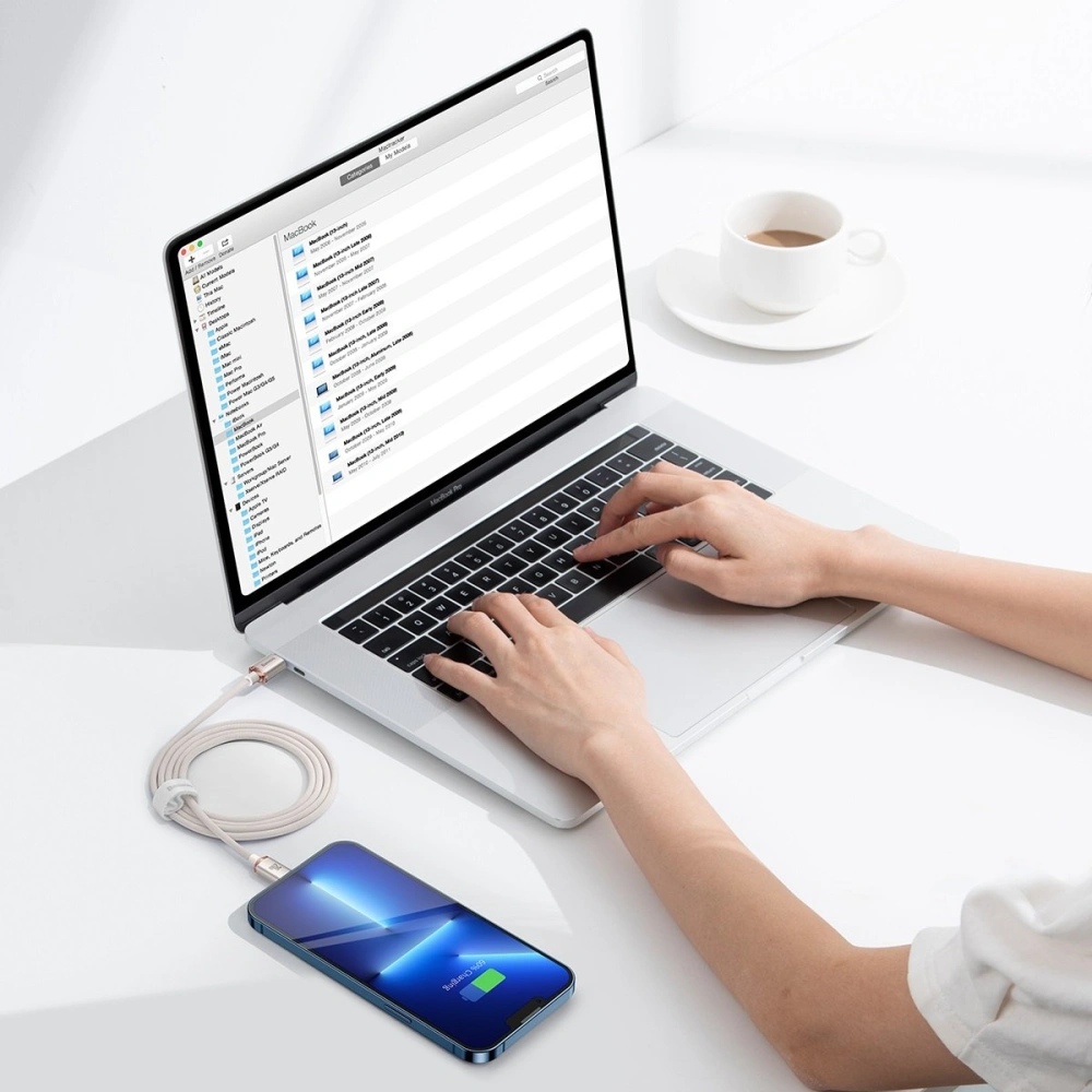 Hurtownia GSM - Kábel Baseus Crystal Shine Series USB-C/Lightning Power Delivery 20W 1,2m rózsaszín - BSU3638 - {ean13} - Hurt
