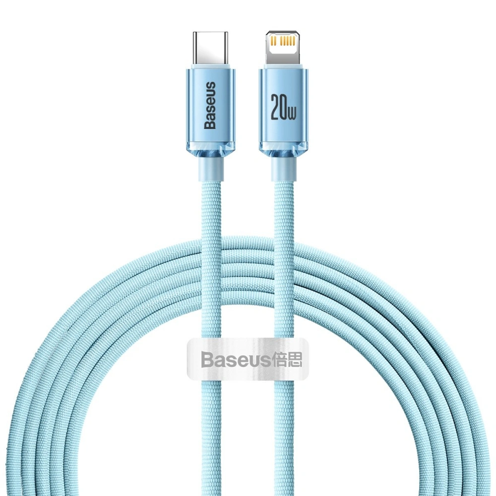 Hurtownia GSM - Cablul Baseus Crystal Shine Series USB-C/Lightning Power Delivery 20W 2m albastru - BSU3639 - {ean13} - Hurt