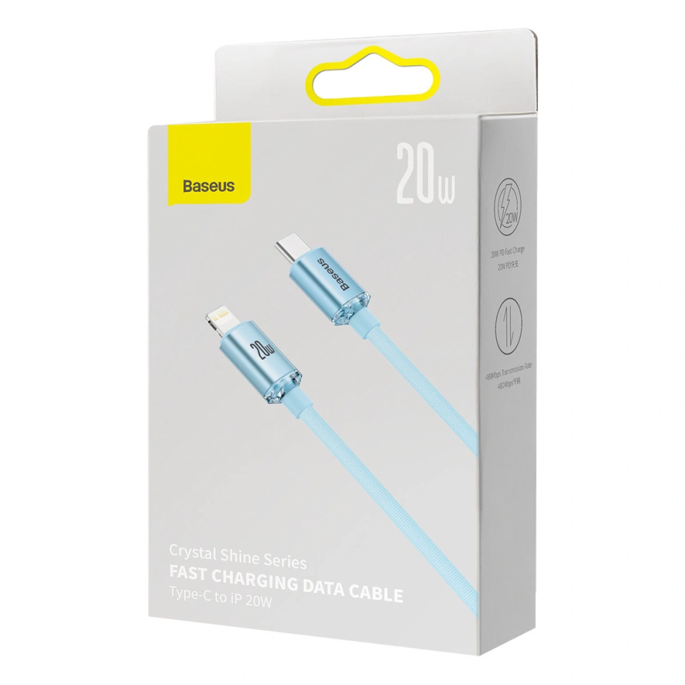 Hurtownia GSM - Kabel Baseus Crystal Shine Series USB-C/Lightning Power Delivery 20W 2m niebieski - BSU3639 - {ean13} - Hurt