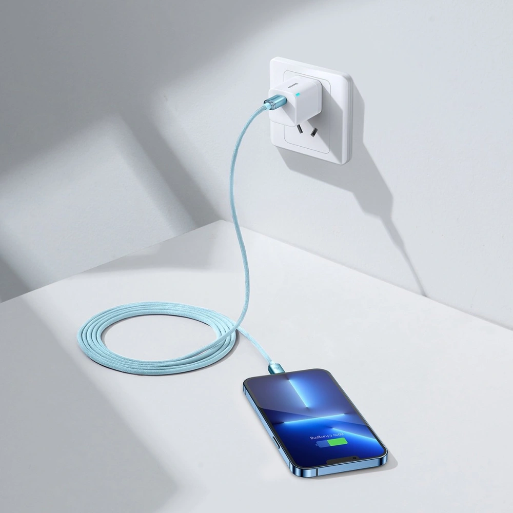 Hurtownia GSM - Kabel Baseus Crystal Shine Series USB-C/Lightning Power Delivery 20W 2m niebieski - BSU3639 - {ean13} - Hurt
