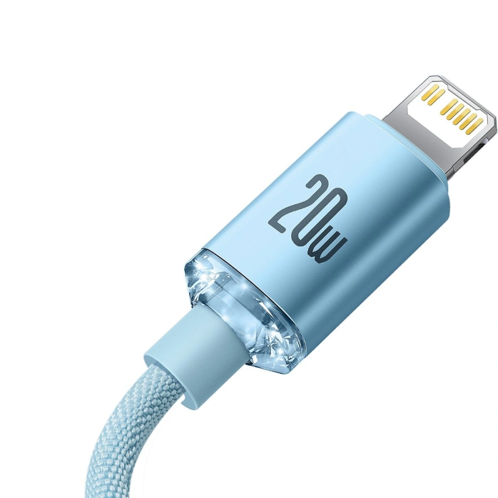 Hurtownia GSM - Cablul Baseus Crystal Shine Series USB-C/Lightning Power Delivery 20W 2m albastru - BSU3639 - {ean13} - Hurt