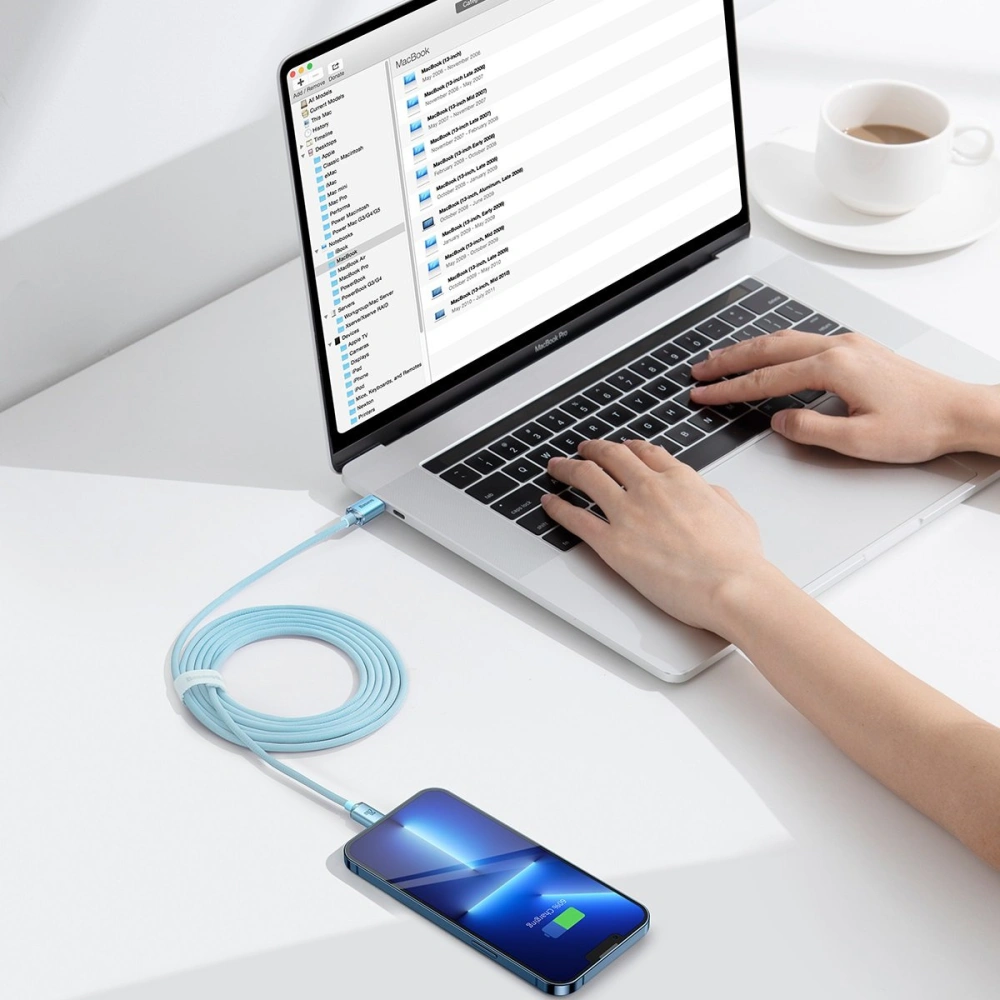 Hurtownia GSM - Cablul Baseus Crystal Shine Series USB-C/Lightning Power Delivery 20W 2m albastru - BSU3639 - {ean13} - Hurt