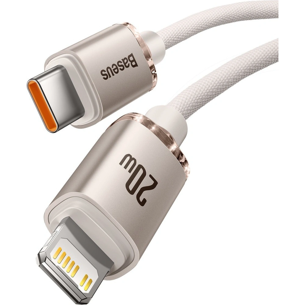 Hurtownia GSM - Kábel Baseus Crystal Shine Series USB-C/Lightning Power Delivery 20W 2m rózsaszín - BSU3640 - {ean13} - Hurt