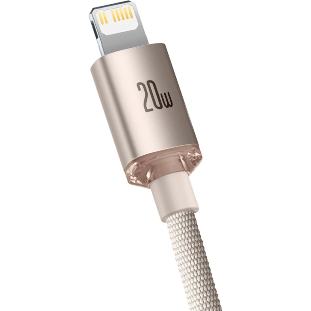 Hurtownia GSM - Kabel Baseus Crystal Shine Series USB-C/Lightning Power Delivery 20W 2m růžový - BSU3640 - {ean13} - Hurt