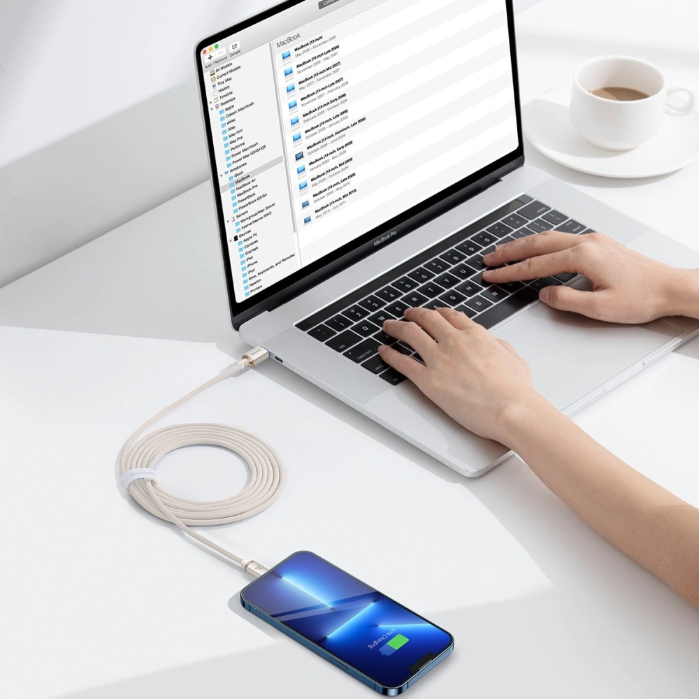 Hurtownia GSM - Kábel Baseus Crystal Shine Series USB-C/Lightning Power Delivery 20W 2m rózsaszín - BSU3640 - {ean13} - Hurt