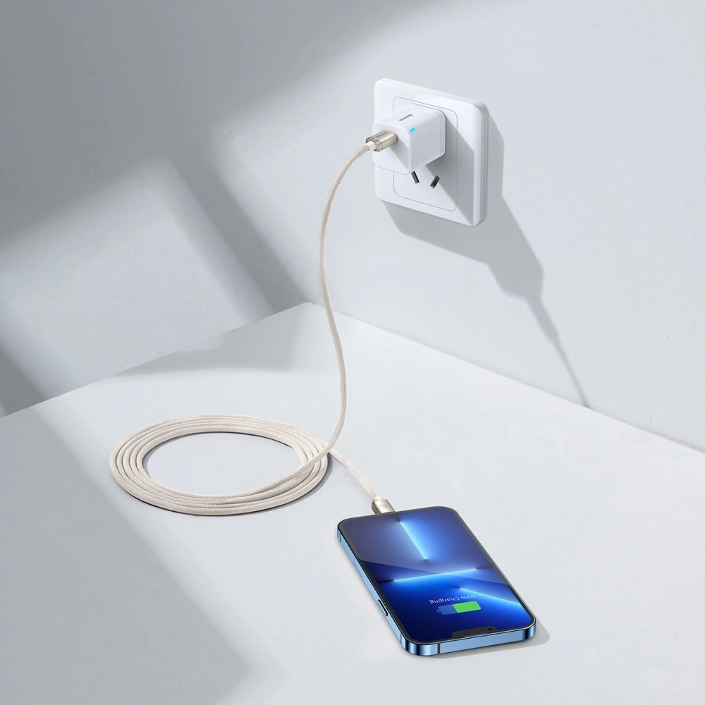 Hurtownia GSM - Kábel Baseus Crystal Shine Series USB-C/Lightning Power Delivery 20W 2m rózsaszín - BSU3640 - {ean13} - Hurt