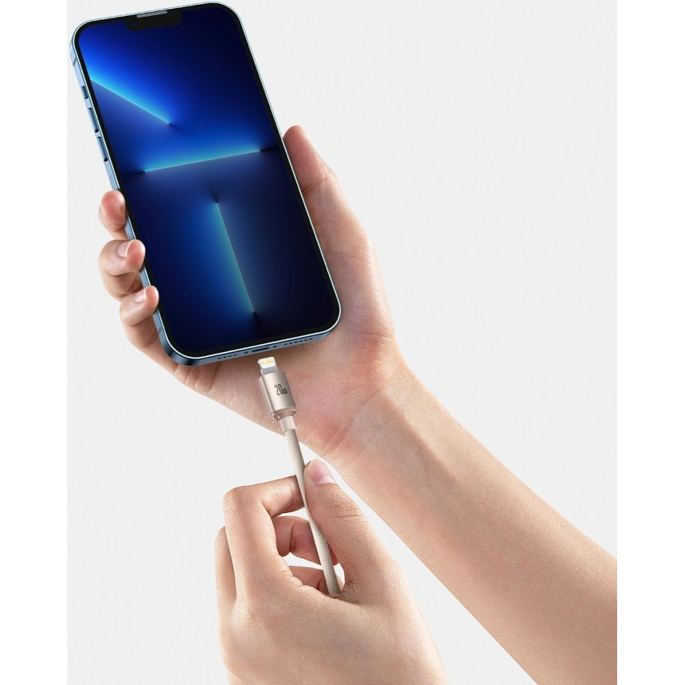 Hurtownia GSM - Kábel Baseus Crystal Shine Series USB-C/Lightning Power Delivery 20W 2m rózsaszín - BSU3640 - {ean13} - Hurt