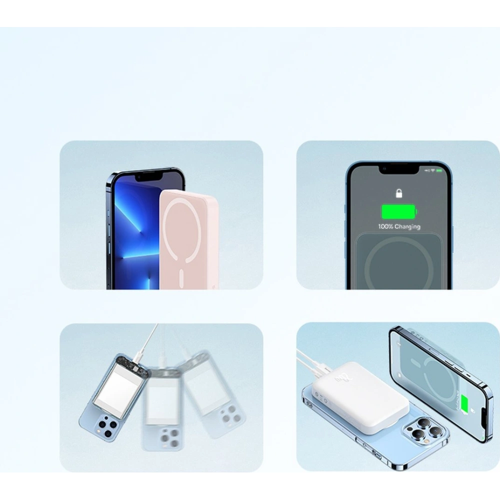 Hurtownia GSM - Powerbank Baseus Magnetic Mini 10000mAh 20W černý + kabel USB-C/USB-C 60W (20V/3A) 0,5m černý - BSU3646 - {ean13} - Hurt