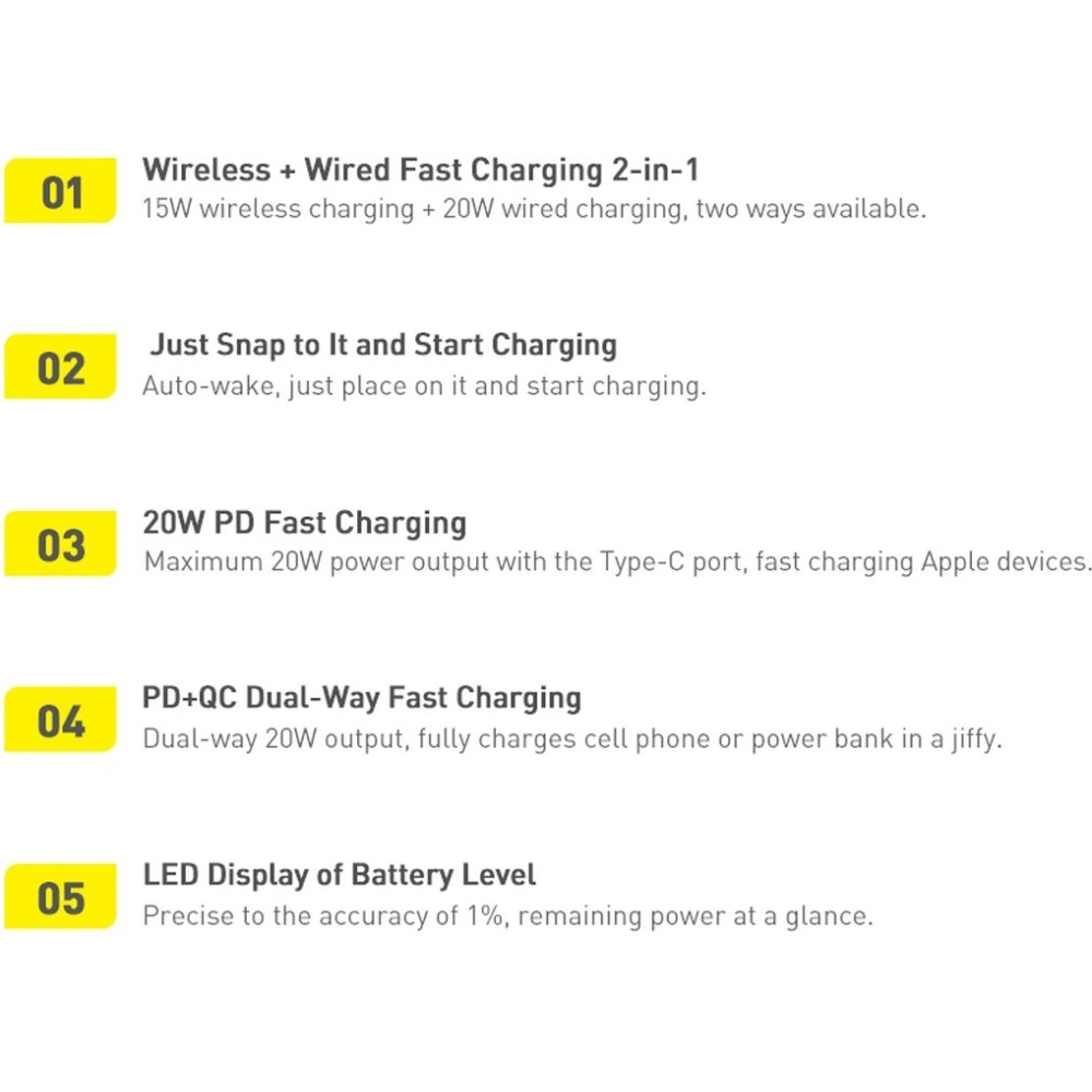Hurtownia GSM - Powerbank Baseus Magnetic Mini 10000mAh 20W černý + kabel USB-C/USB-C 60W (20V/3A) 0,5m černý - BSU3646 - {ean13} - Hurt