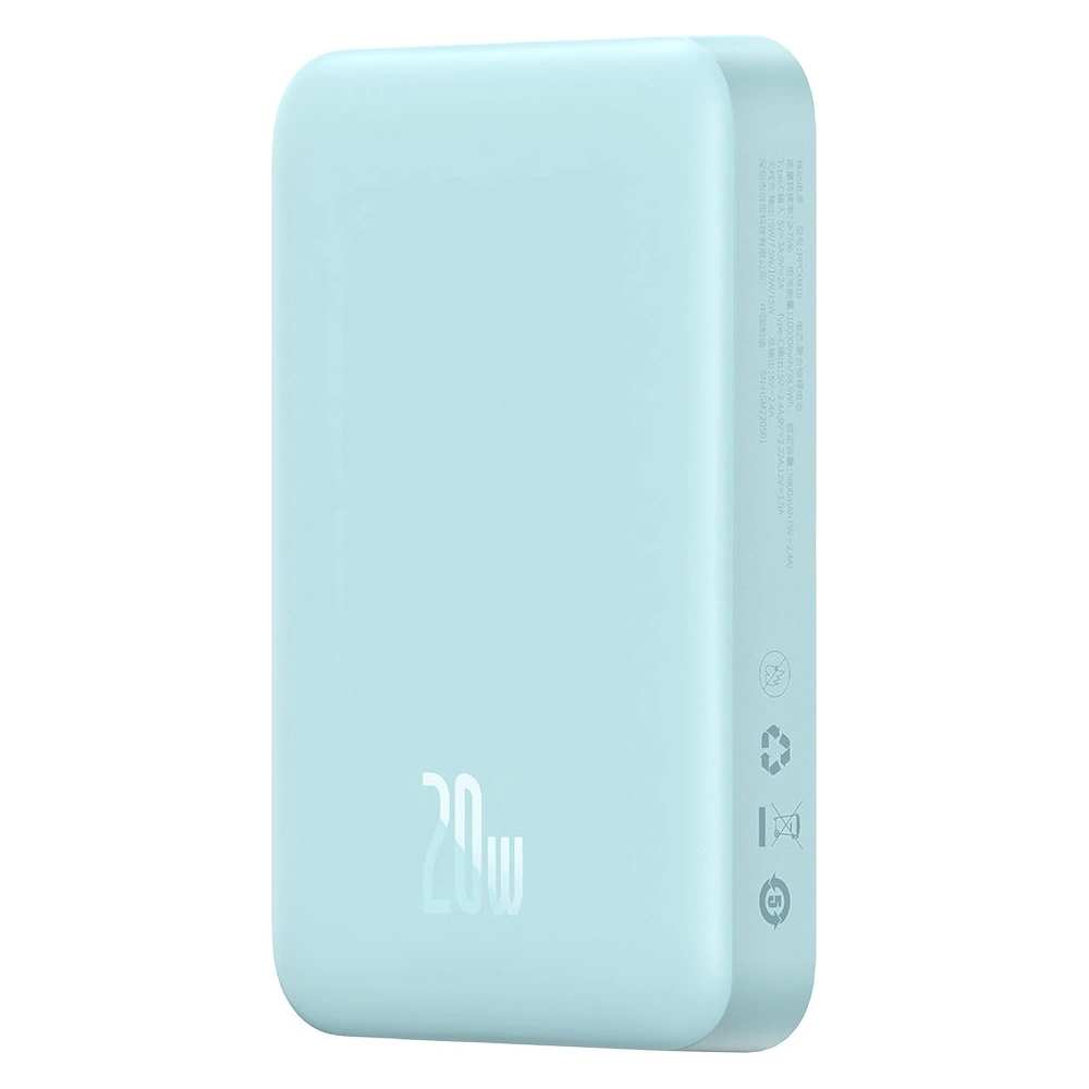 Hurtownia GSM - Powerbank Baseus Magnetic Mini 10000mAh 20W modrý + kabel USB-C/USB-C 60W (20V/3A) 0,5m bílý - BSU3648 - {ean13} - Hurt
