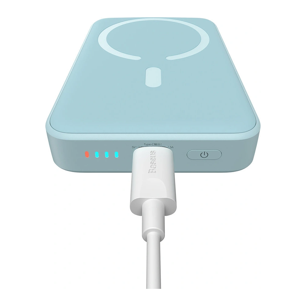 Hurtownia GSM - Powerbank Baseus Magnetic Mini 10000mAh 20W modrý + kabel USB-C/USB-C 60W (20V/3A) 0,5m bílý - BSU3648 - {ean13} - Hurt