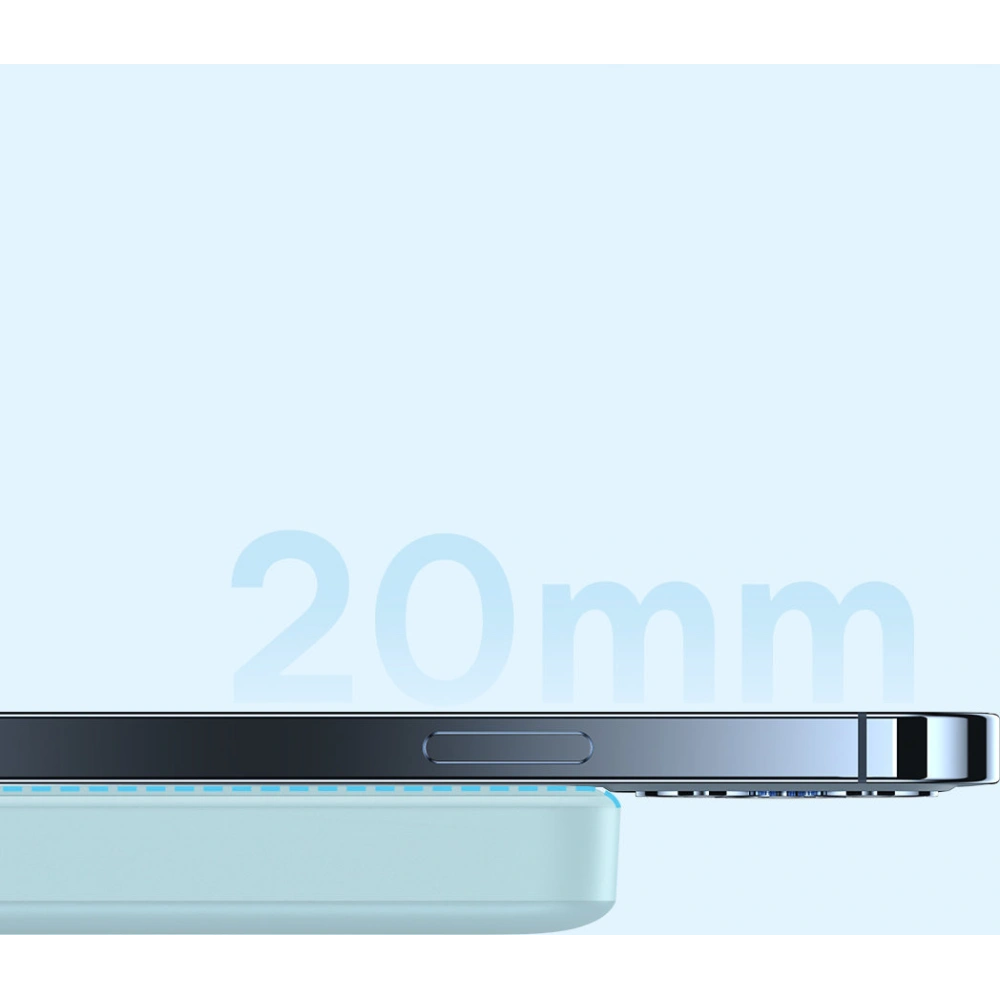 Hurtownia GSM - Powerbank Baseus Magnetic Mini 10000mAh 20W kék + USB-C/USB-C 60W (20V/3A) 0,5m fehér kábel - BSU3648 - {ean13} - Hurt