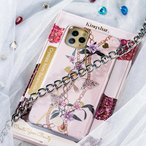 Etui Kingxbar Luxury Swarovski Apple iPhone 11 Pro Max niebieski