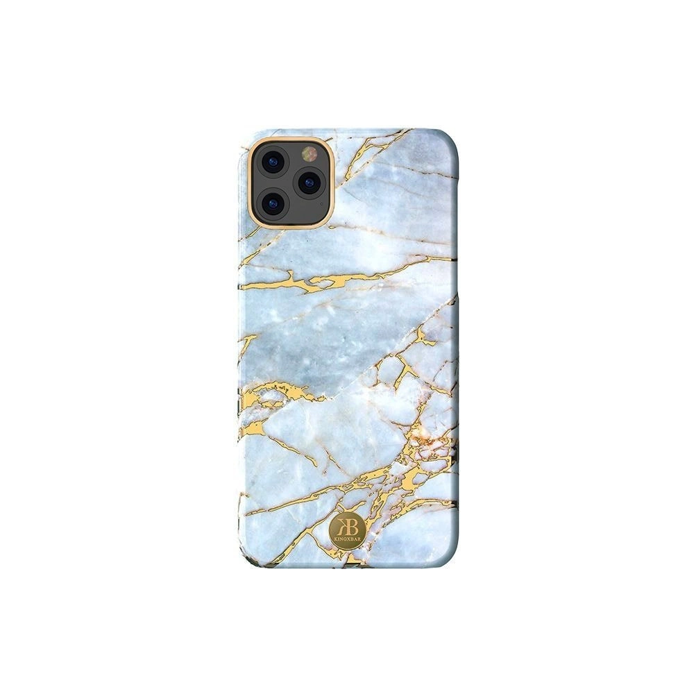 Hurtownia GSM - Etui Kingxbar Marble Apple iPhone 11 Pro Max bílo-modrý - KGX233 - {ean13} - Hurt