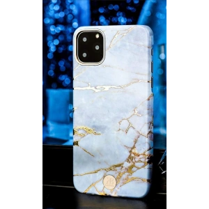 Hurtownia GSM - Etui Kingxbar Marble Apple iPhone 11 Pro Max alb-albastru - KGX233 - {ean13} - Hurt
