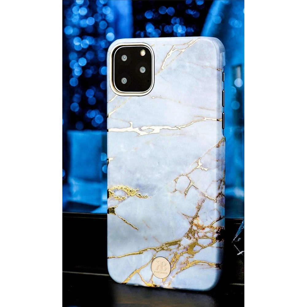 Hurtownia GSM - Etui Kingxbar Marble Apple iPhone 11 Pro Max bílo-modrý - KGX233 - {ean13} - Hurt