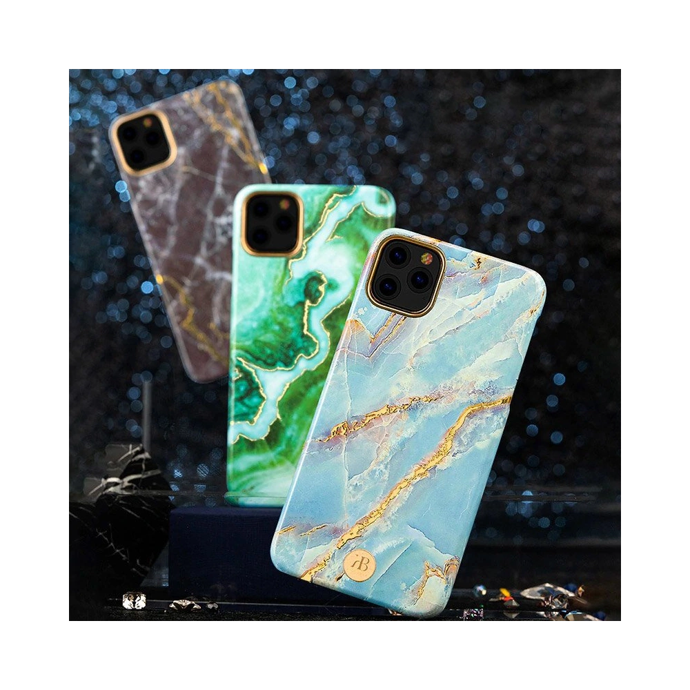 Hurtownia GSM - Etui Kingxbar Marble Apple iPhone 11 Pro Max bílo-modrý - KGX233 - {ean13} - Hurt