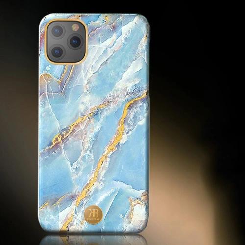 Etui Kingxbar Marble Apple iPhone 11 Pro Max biało-błękitny