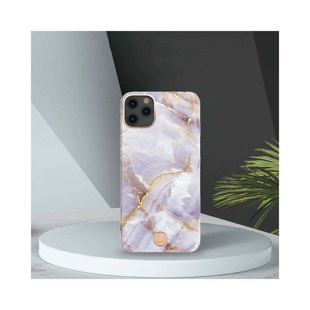 Hurtownia GSM - Etui Kingxbar Marble Apple iPhone 11 Pro Max bílo-modrý - KGX233 - {ean13} - Hurt