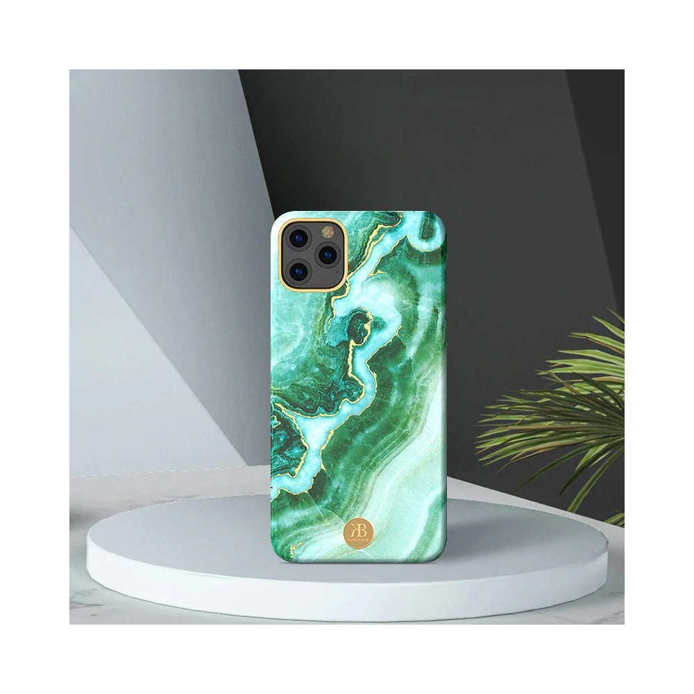 Hurtownia GSM - Etui Kingxbar Marble Apple iPhone 11 Pro Max bílo-modrý - KGX233 - {ean13} - Hurt
