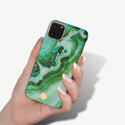Etui Kingxbar Marble Apple iPhone 11 Pro Max biało-błękitny