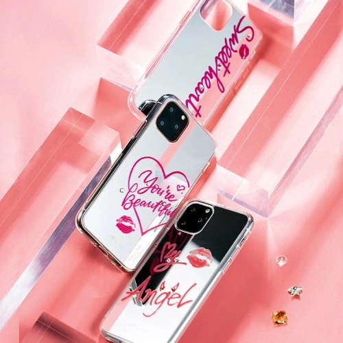 Etui Kingxbar Angel Swarovski My Angel Apple iPhone 11 Pro Max lusterko przezroczysty