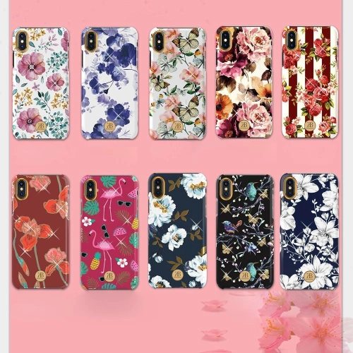 Etui Kingxbar Blossom Swarovski Apple iPhone XS Max różowy
