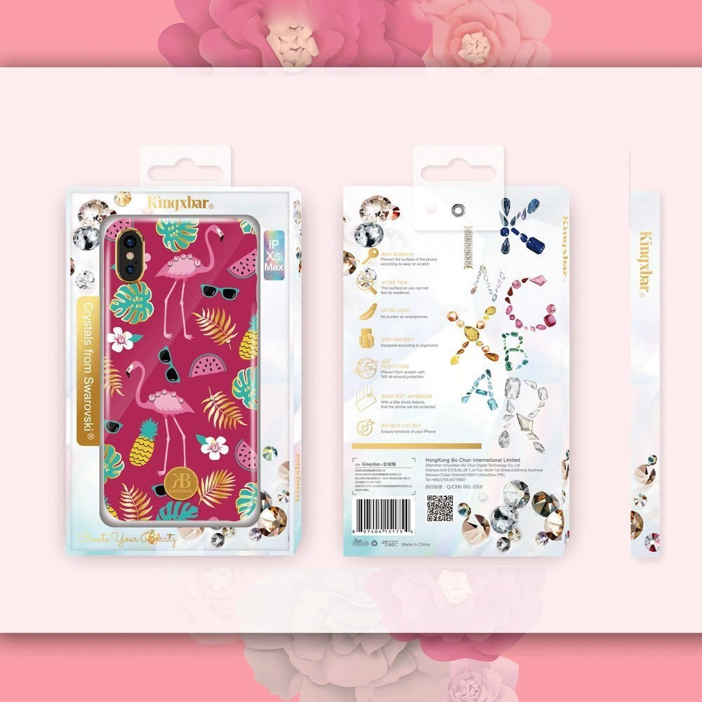Hurtownia GSM - Etui Kingxbar Blossom Swarovski Apple iPhone XS Max rozie - KGX236 - {ean13} - Hurt
