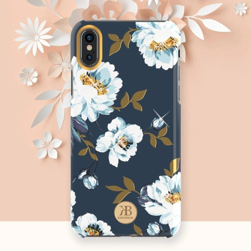 Etui Kingxbar Blossom Swarovski Apple iPhone XS Max różowy