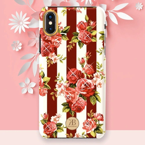 Etui Kingxbar Blossom Swarovski Apple iPhone XS Max różowy