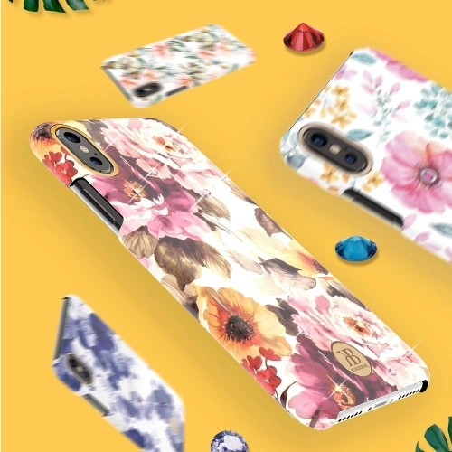 Etui Kingxbar Blossom Swarovski Apple iPhone XS Max różowy