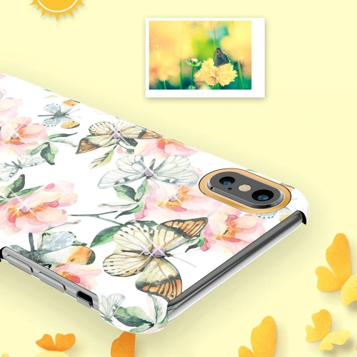 Etui Kingxbar Blossom Swarovski Apple iPhone XS Max różowy