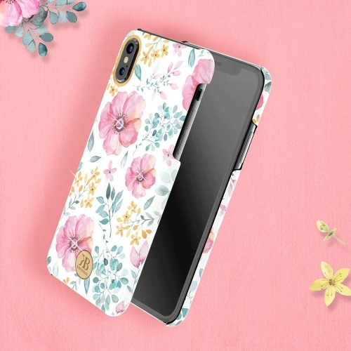Etui Kingxbar Blossom Swarovski Apple iPhone XS Max różowy