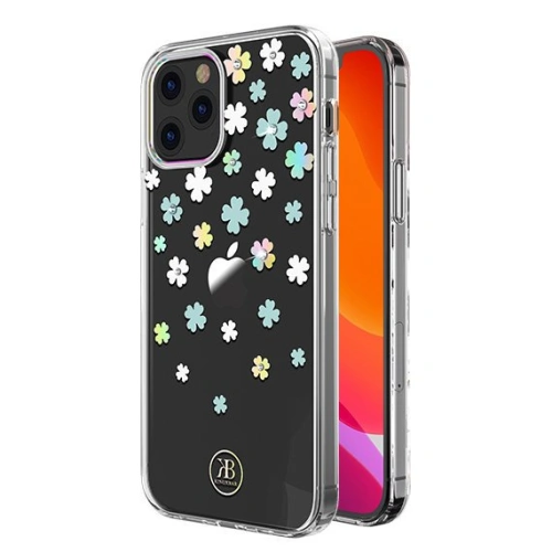 Etui Kingxbar Lucky Swarovski Apple iPhone 12 mini przezroczysty (Clover)