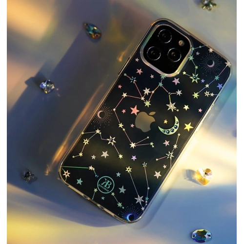 Etui Kingxbar Lucky Swarovski Apple iPhone 12 mini przezroczysty (Clover)