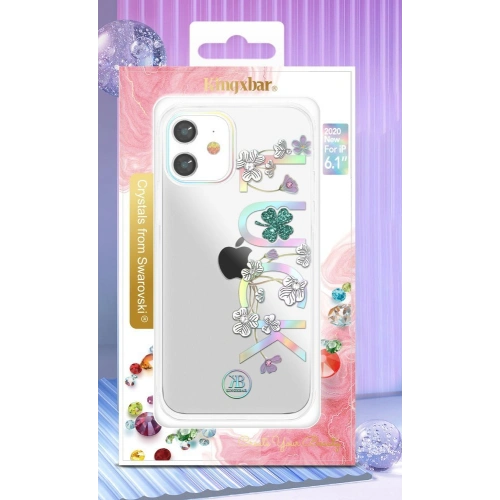 Etui Kingxbar Lucky Swarovski Apple iPhone 12 mini przezroczysty (Luck)