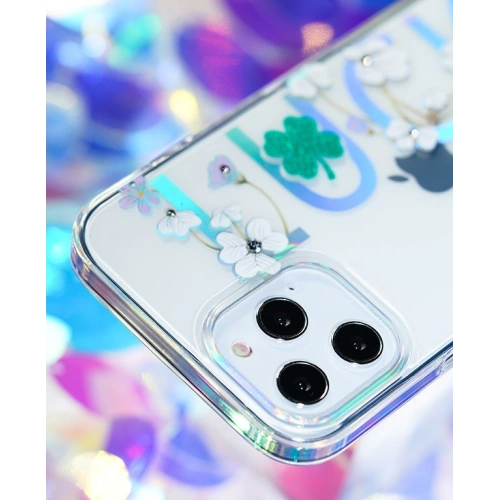 Etui Kingxbar Lucky Swarovski Apple iPhone 12 mini przezroczysty (Luck)