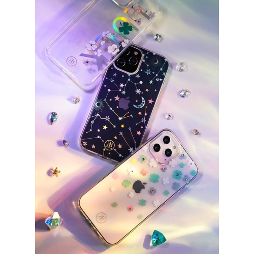 Etui Kingxbar Lucky Swarovski Apple iPhone 12 mini przezroczysty (Luck)