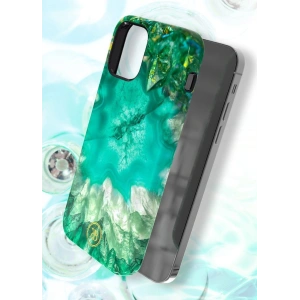 Etui Kingxbar Agate Apple iPhone 12 mini niebieski