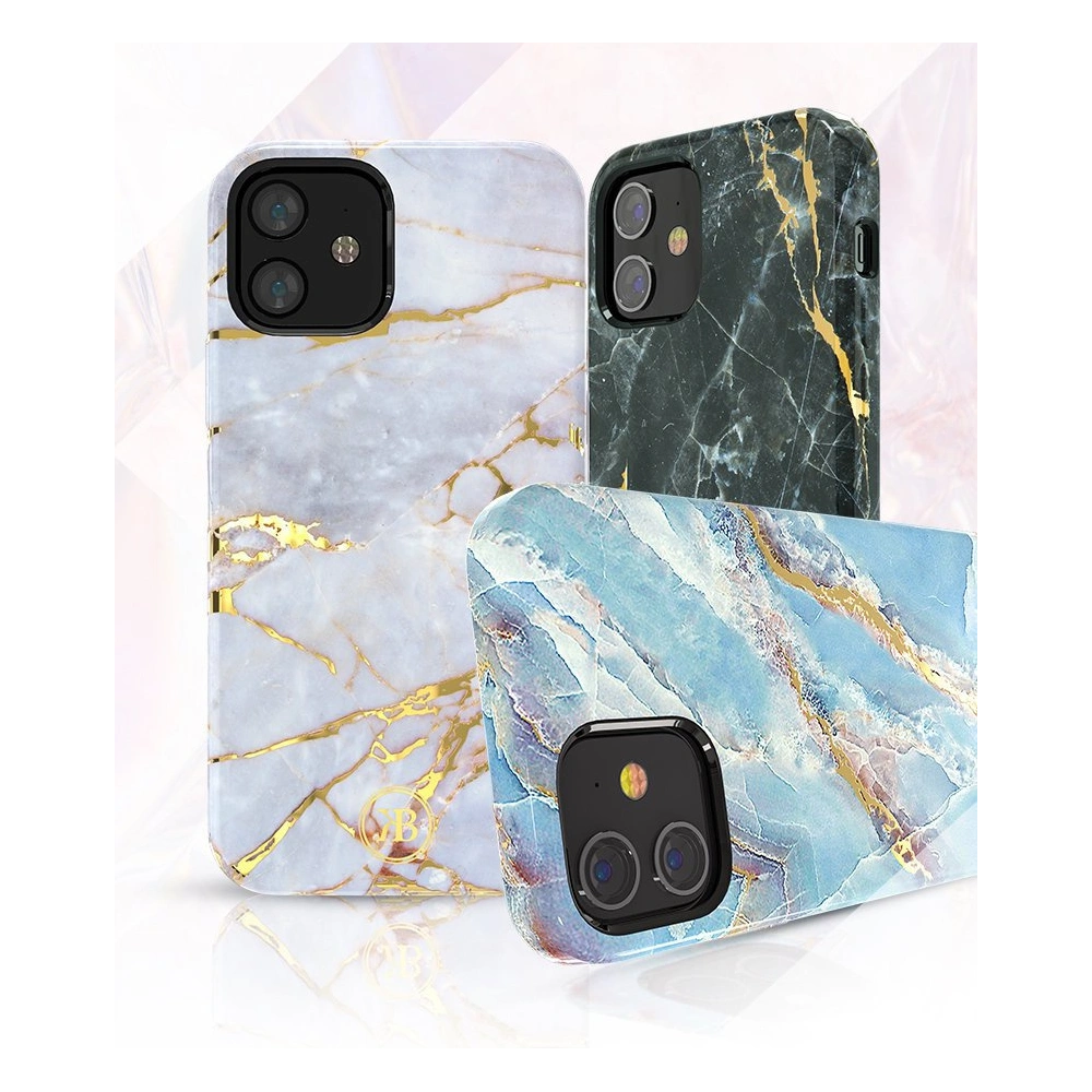 Hurtownia GSM - Case Kingxbar Marble Apple iPhone 12 mini weiß-blau - KGX260 - {ean13} - Hurt