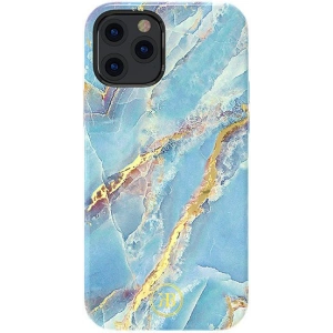 Etui Kingxbar Marble Apple iPhone 12 mini niebieski