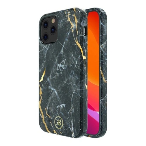 Etui Kingxbar Marble Apple iPhone 12 mini czarny