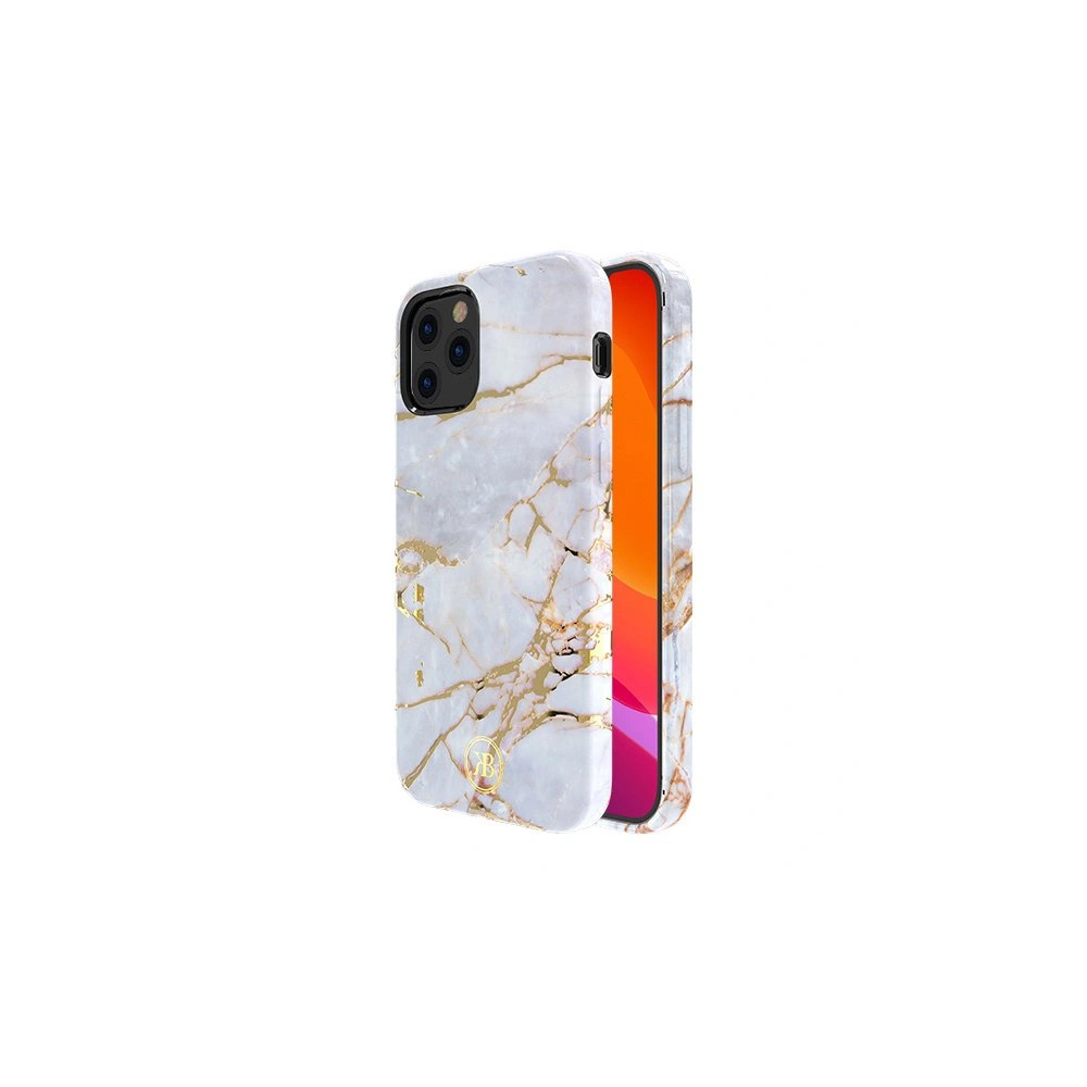 Hurtownia GSM - Etui Kingxbar Marble Apple iPhone 12 Pro Max alb-albastru - KGX263 - {ean13} - Hurt